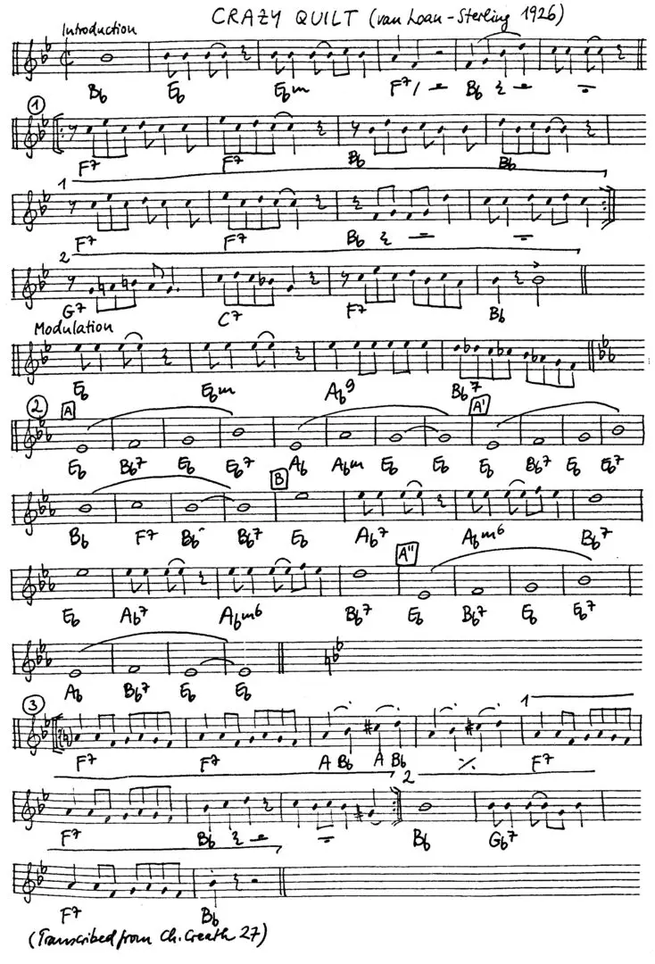 crazy quilt partition gratuite - Offerte par The Jungle Jazz Band